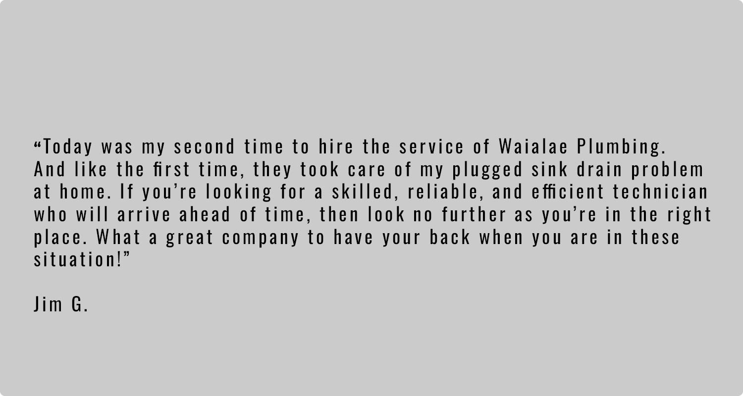 image of customer review for Wailae Plumbing