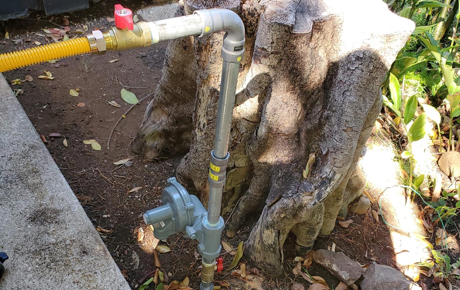 image of a home's gas line